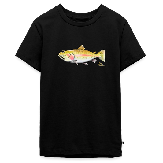 Goldforelle - Teenager Premium Bio T-Shirt - Schwarz