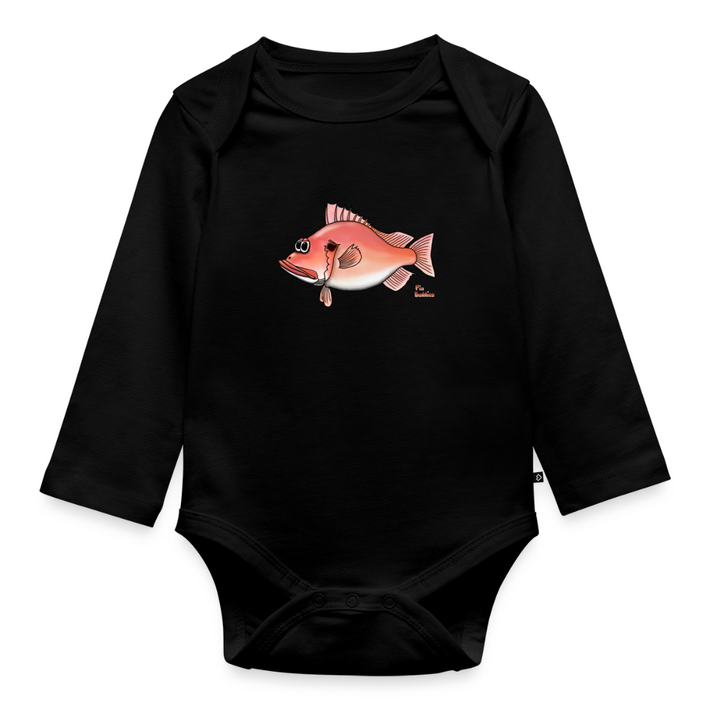 Rotbarsch - Baby Bio-Langarm-Body - Schwarz