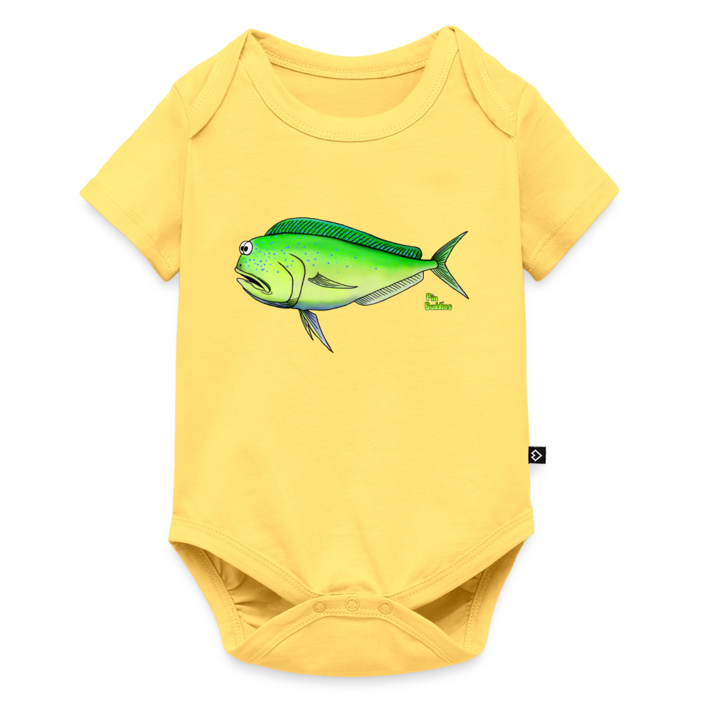 Mahi Mahi - Baby Bio-Kurzarm-Body - Pastellgelb