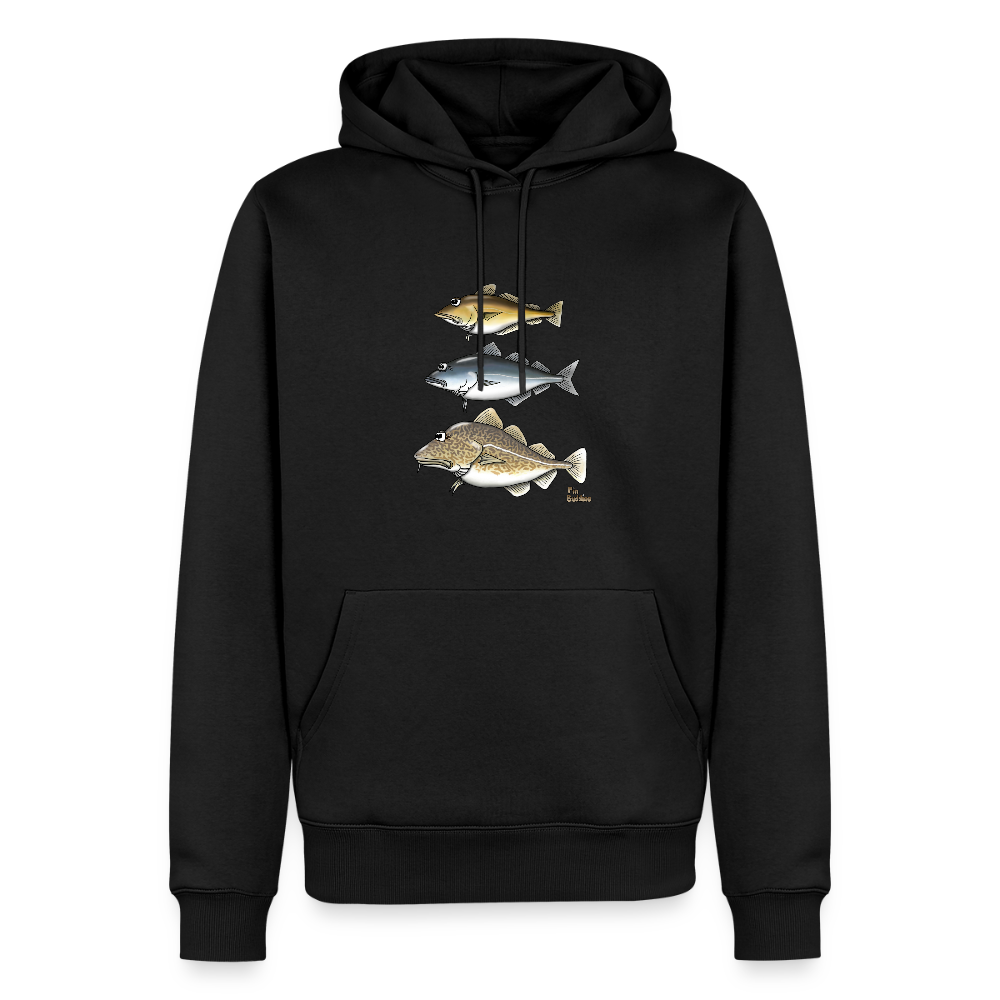 Dorsch Seelachs Pollack Triple - Männer Hoodie - Schwarz
