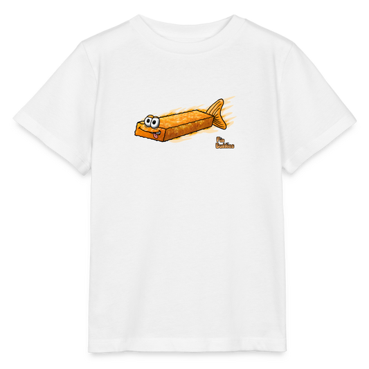 Fischstäbchen - Kinder Bio-T-Shirt - Weiß