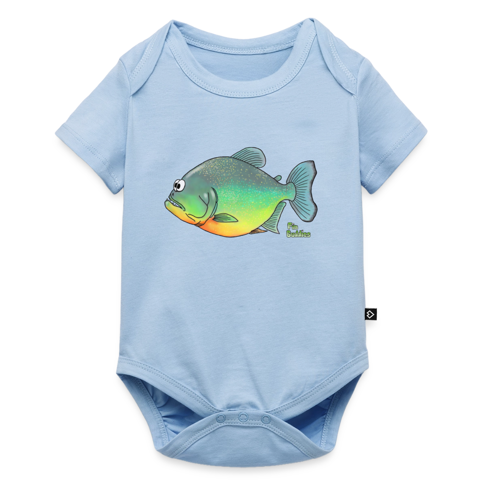 Piranha - Baby Bio-Kurzarm-Body - Hellblau