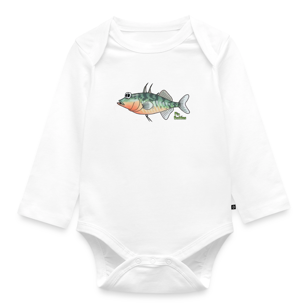 Stichling - Baby Bio-Langarm-Body - Weiß