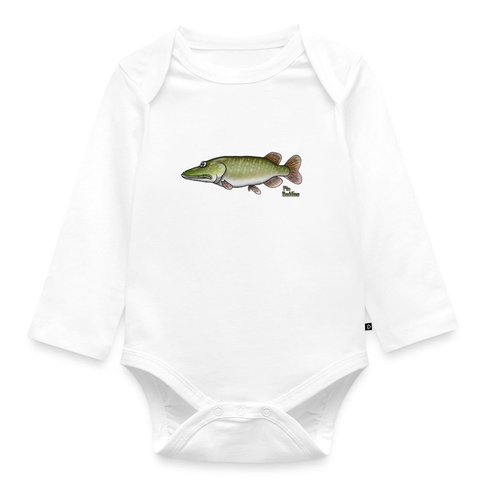 Hecht - Baby Bio-Langarm-Body - Weiß