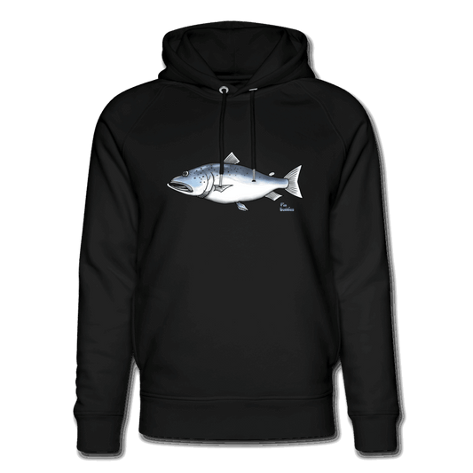 Lachs - Unisex Bio-Hoodie - Schwarz