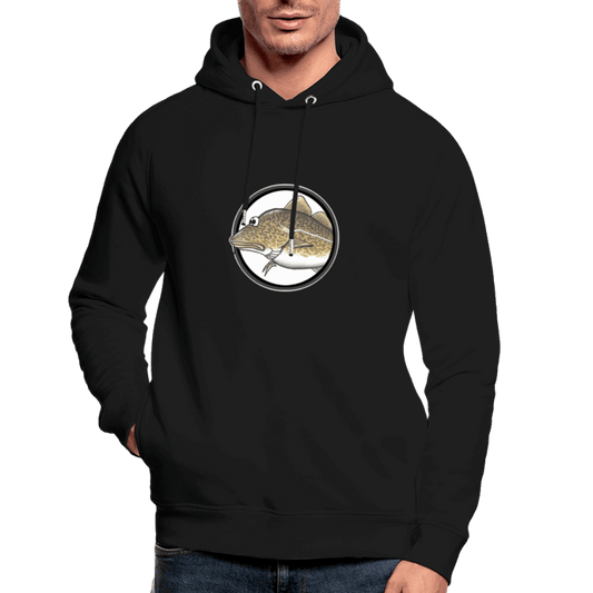 Dorsch im Fokus - Unisex Bio-Hoodie - Schwarz