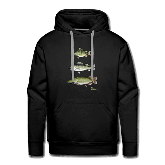 Hecht Zander Barsch Triple - Männer Hoodie - Schwarz