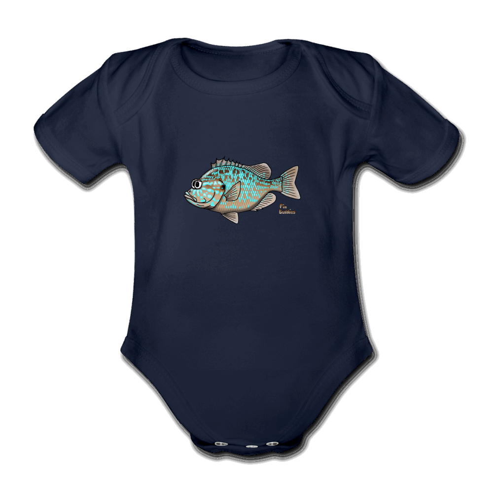 Sonnenbarsch - Baby Bio-Kurzarm-Body - Dunkelnavy