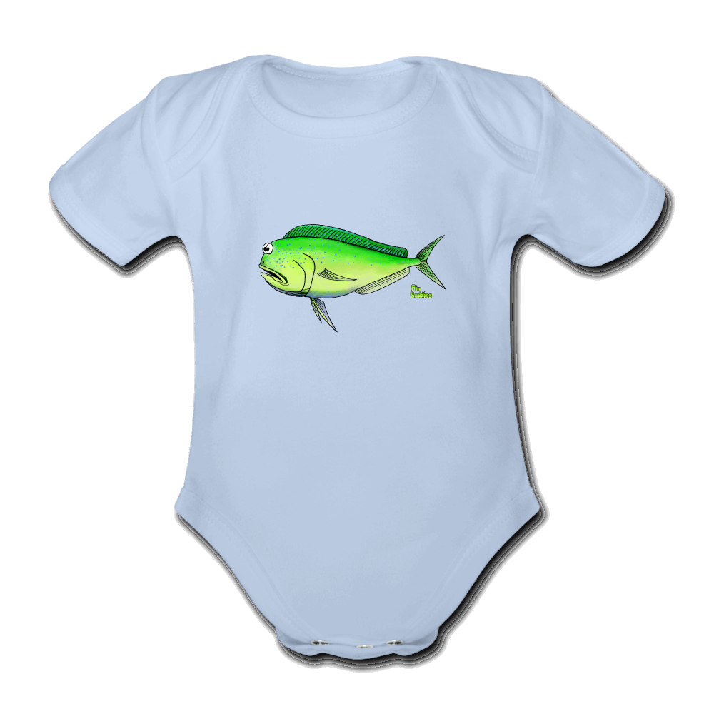 Mahi Mahi - Baby Bio-Kurzarm-Body - Sky