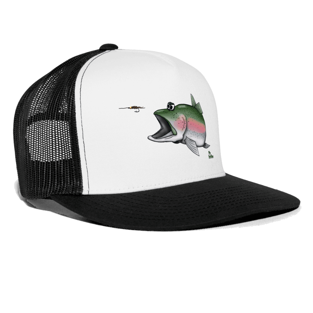 Regenbogenforelle jagd Nymphe - Trucker Cap - Weiß/Schwarz