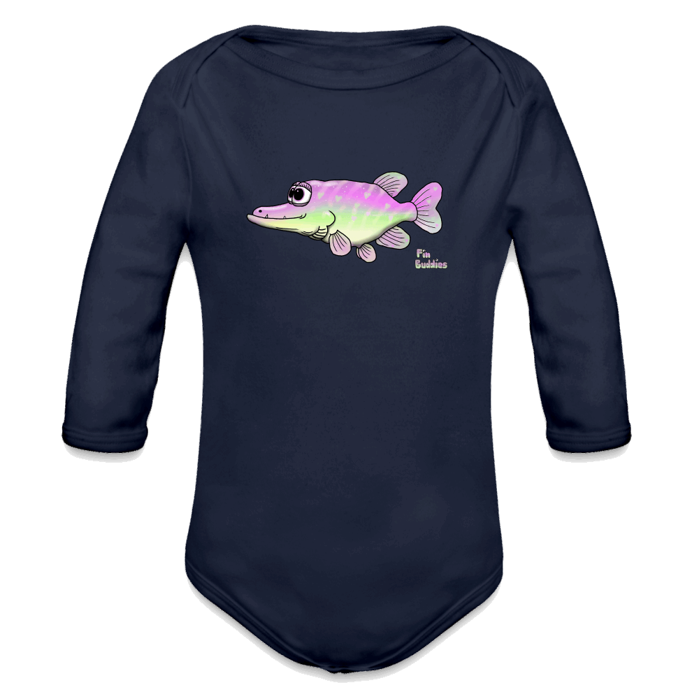 Girlie Pike - Baby Bio-Langarm-Body - Dunkelnavy