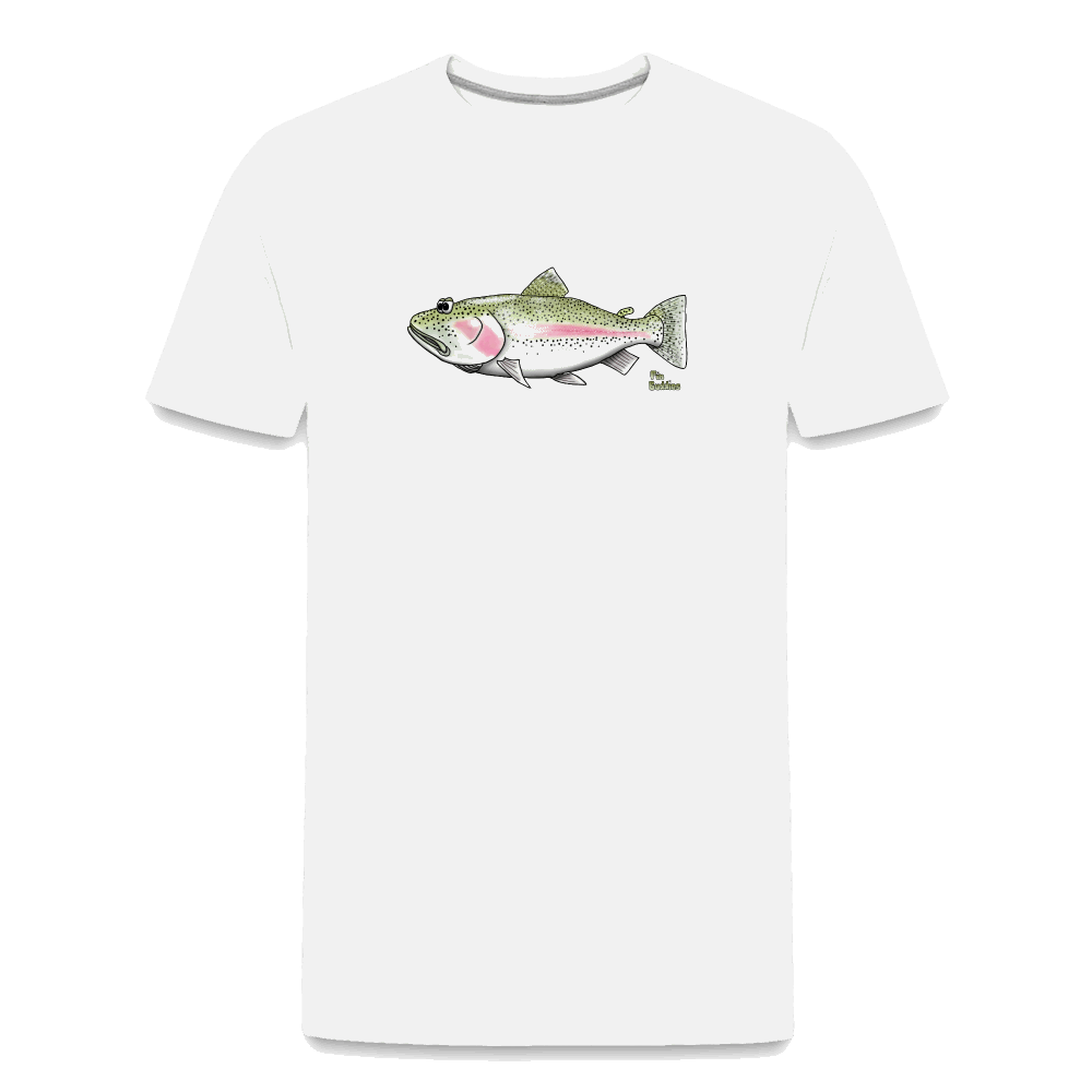 Regenbogenforelle - Männer Premium Bio T-Shirt - weiß