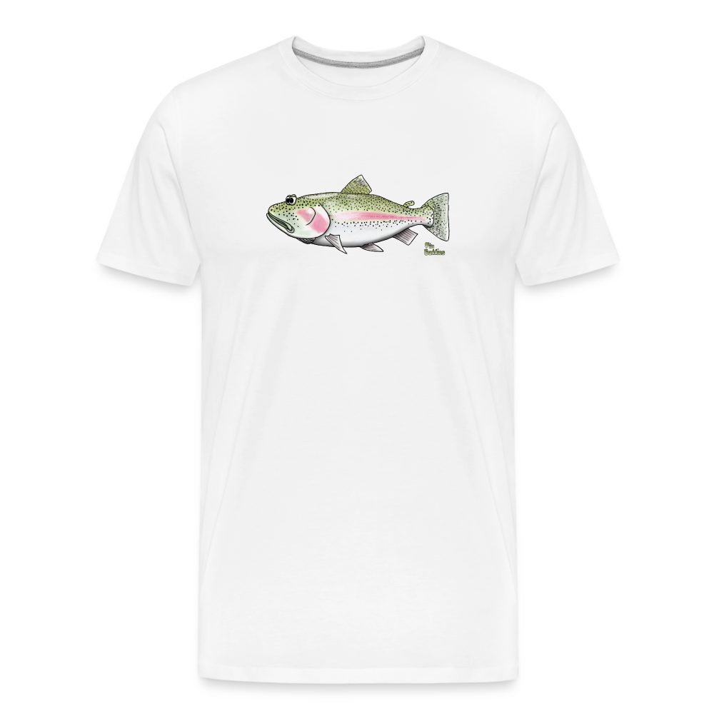 Regenbogenforelle - Männer Premium Bio T-Shirt - weiß
