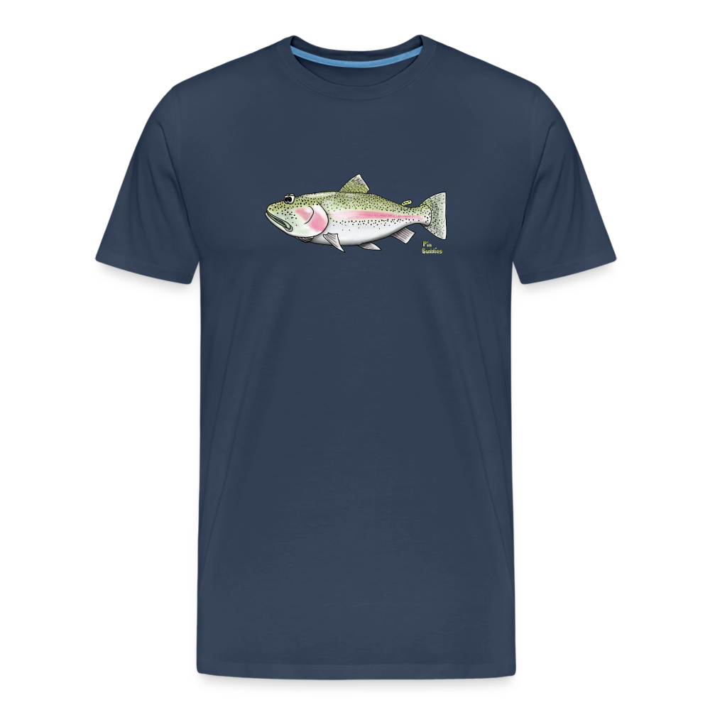 Regenbogenforelle - Männer Premium Bio T-Shirt - Navy