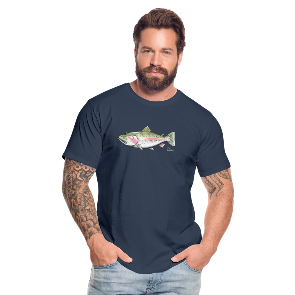 Regenbogenforelle - Männer Premium Bio T-Shirt - Navy