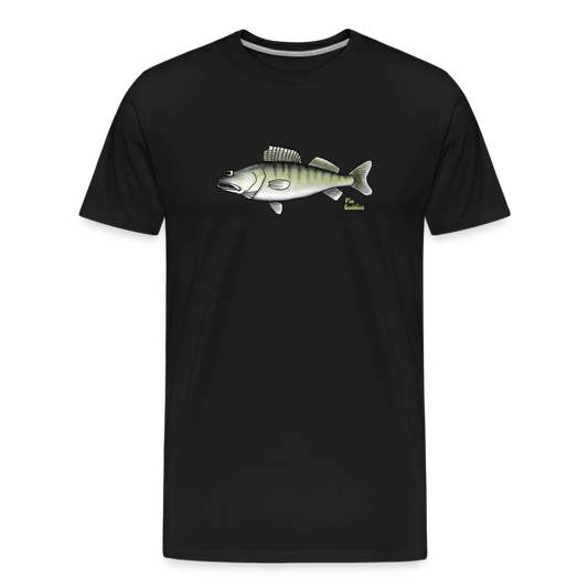 Zander - Männer Premium Bio T-Shirt - Schwarz