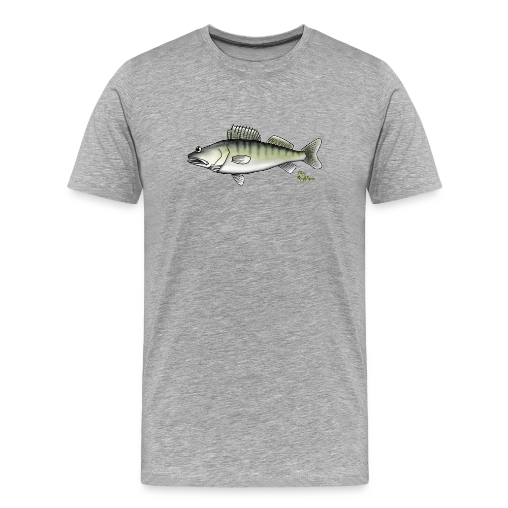 Zander - Männer Premium Bio T-Shirt - Grau meliert