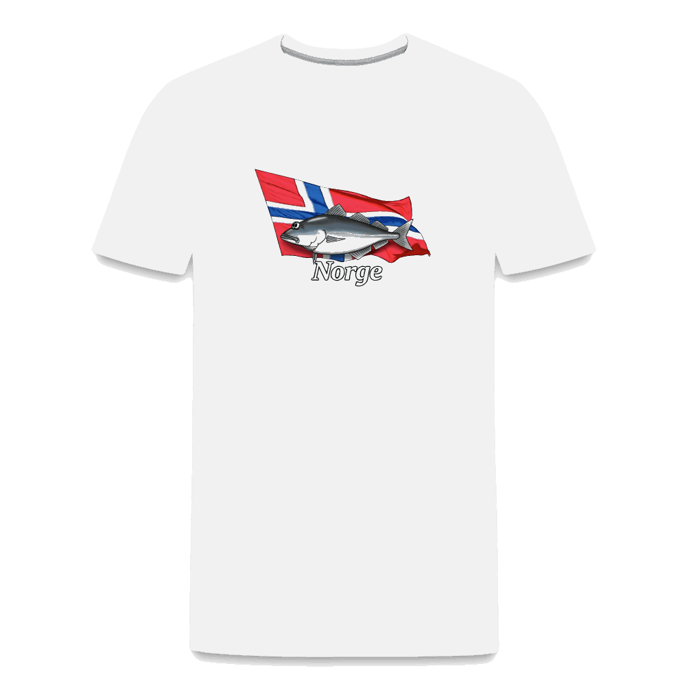 Norge Seelachs - Männer Premium Bio T-Shirt - Weiß