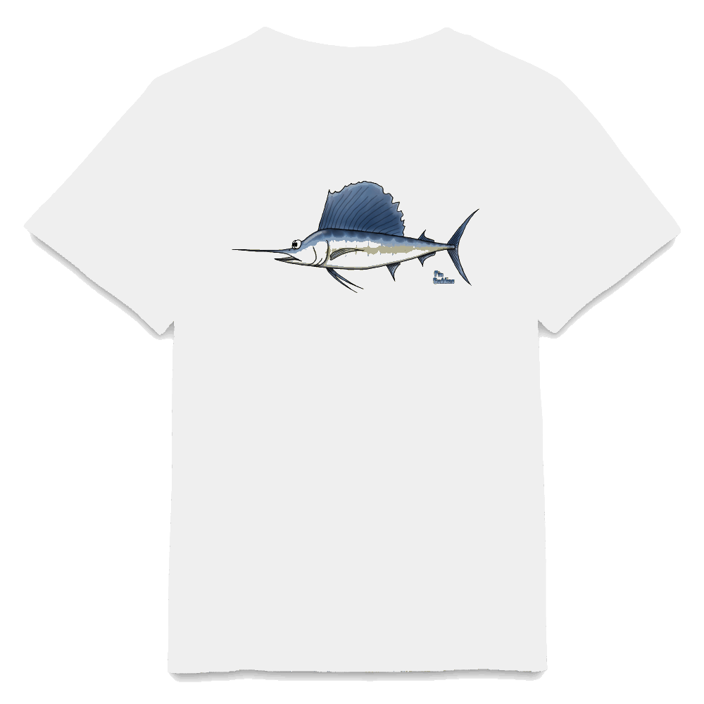 Segelfisch / Sailfisch - Kinder Bio-T-Shirt - Weiß