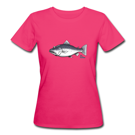 Meerforelle - Frauen Bio-T-Shirt - Neon Pink