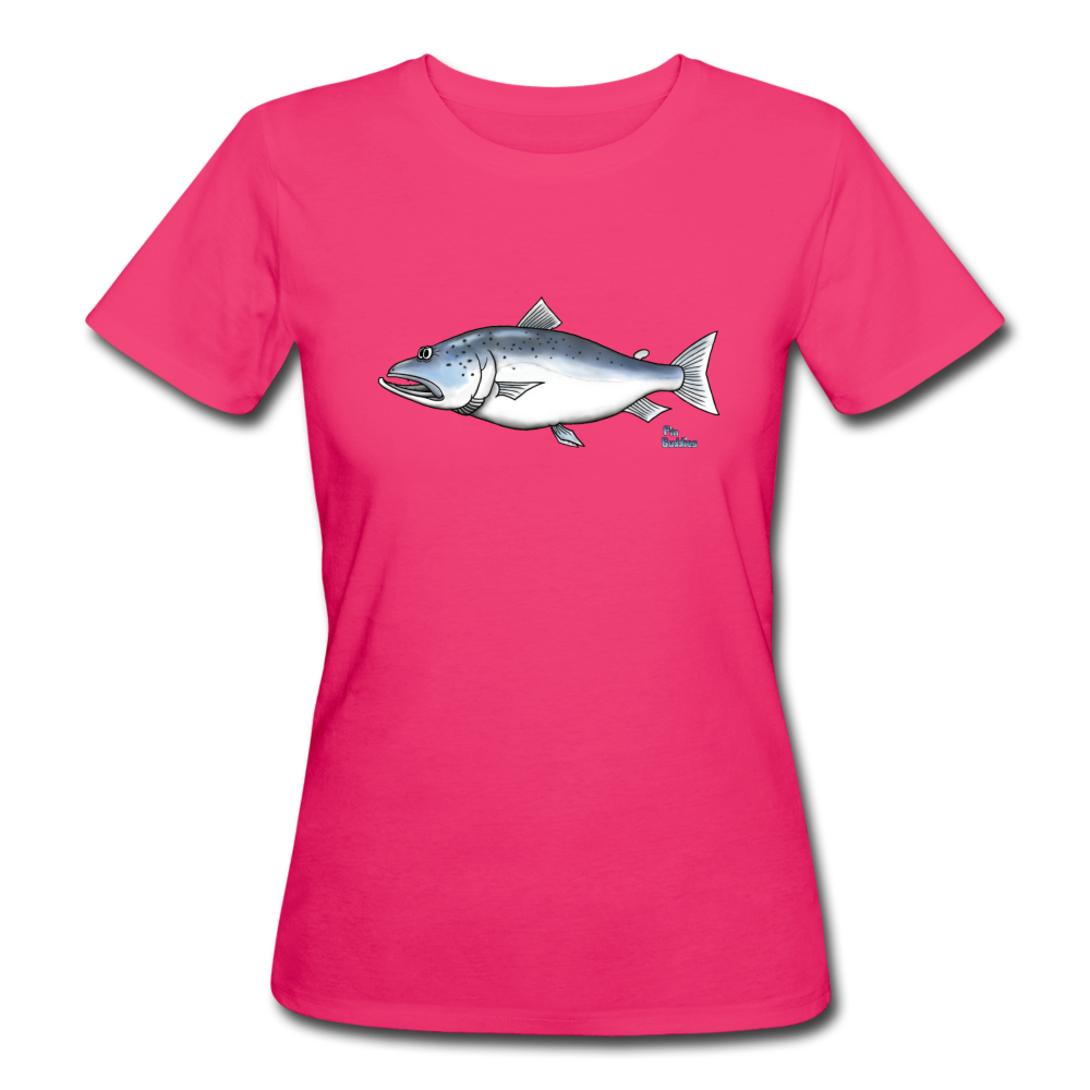 Lachs - Frauen Bio-T-Shirt - Neon Pink