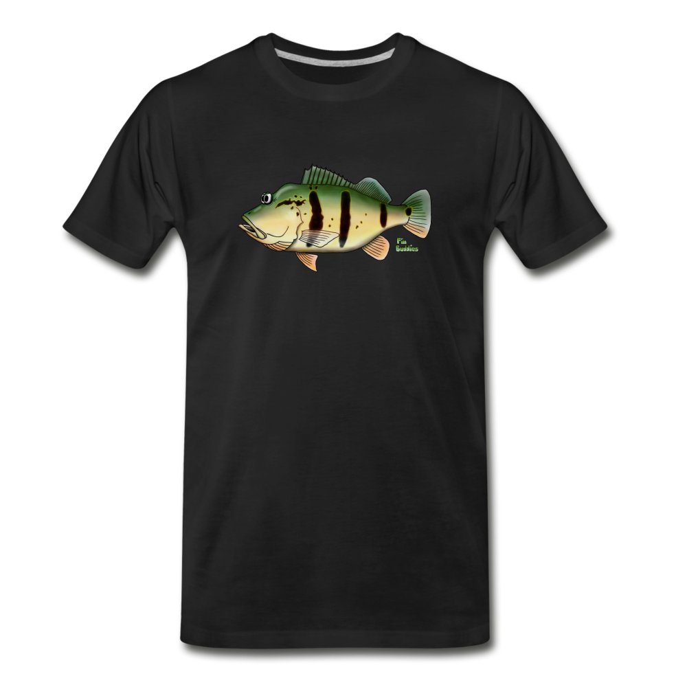 Peacock - Männer Premium Bio T-Shirt - Schwarz