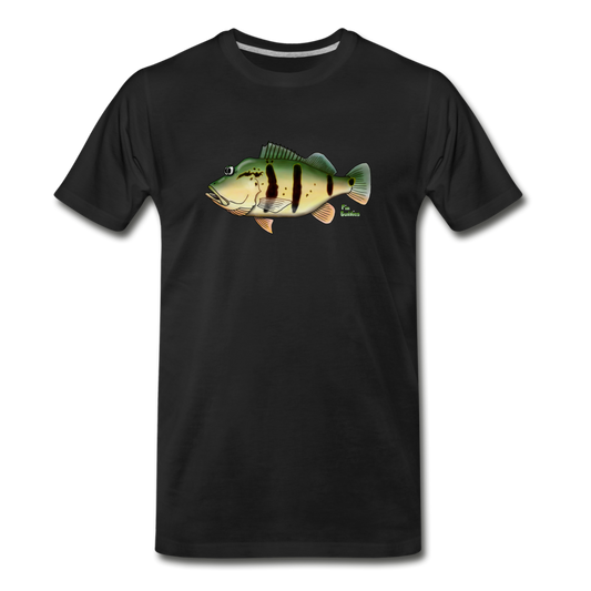 Peacock - Männer Premium Bio T-Shirt - Schwarz