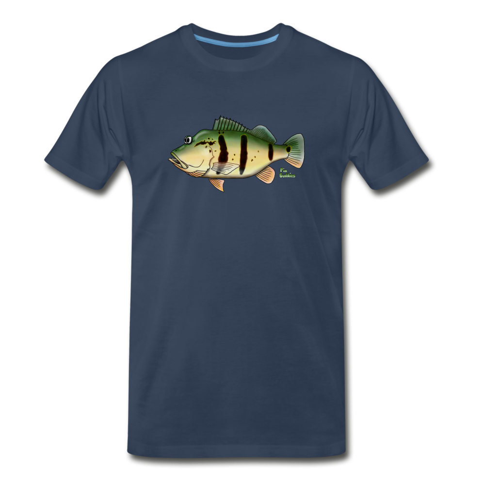 Peacock - Männer Premium Bio T-Shirt - Navy