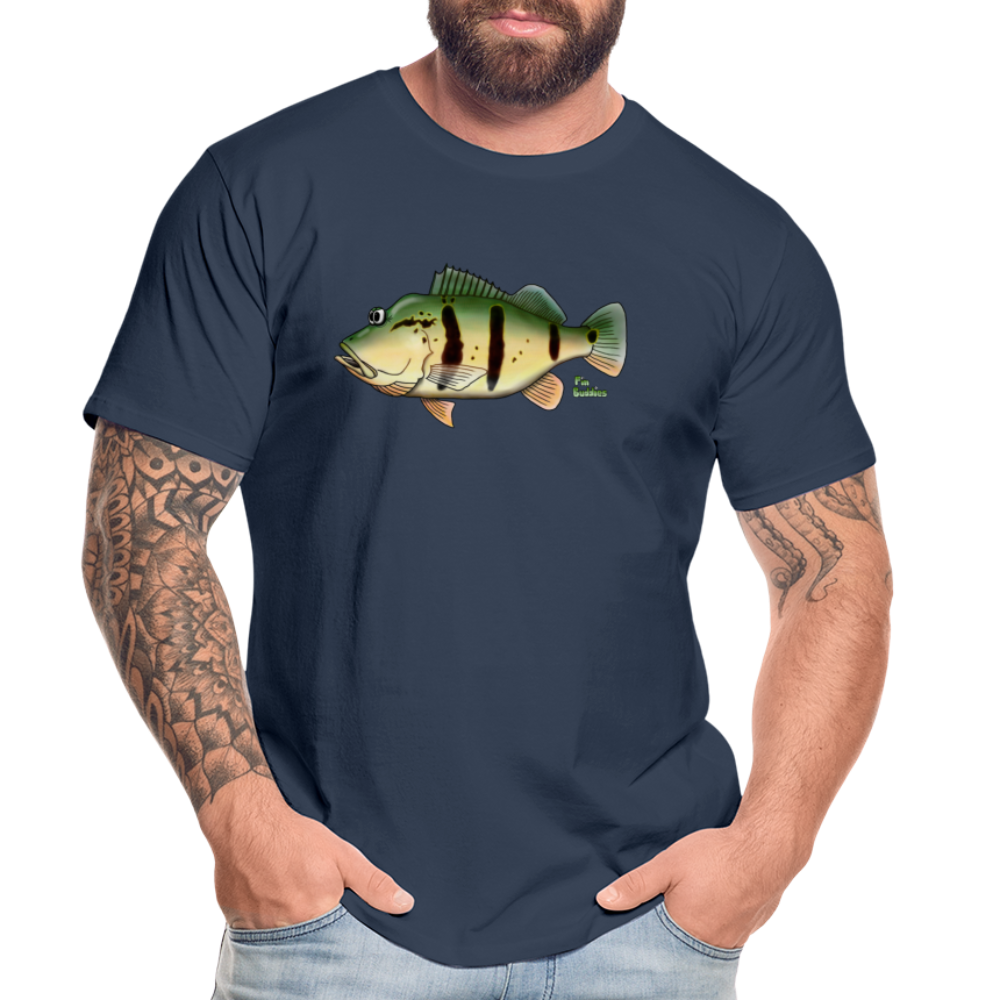 Peacock - Männer Premium Bio T-Shirt - Navy