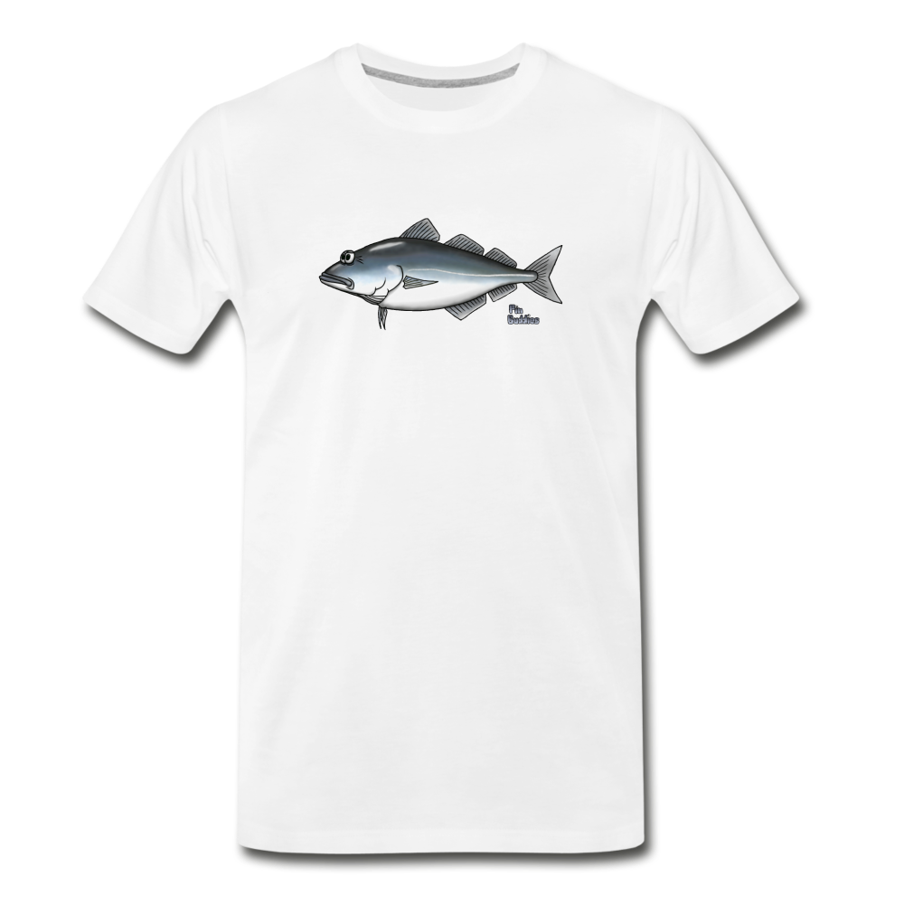 Seelachs - Männer Premium Bio T-Shirt - Weiß