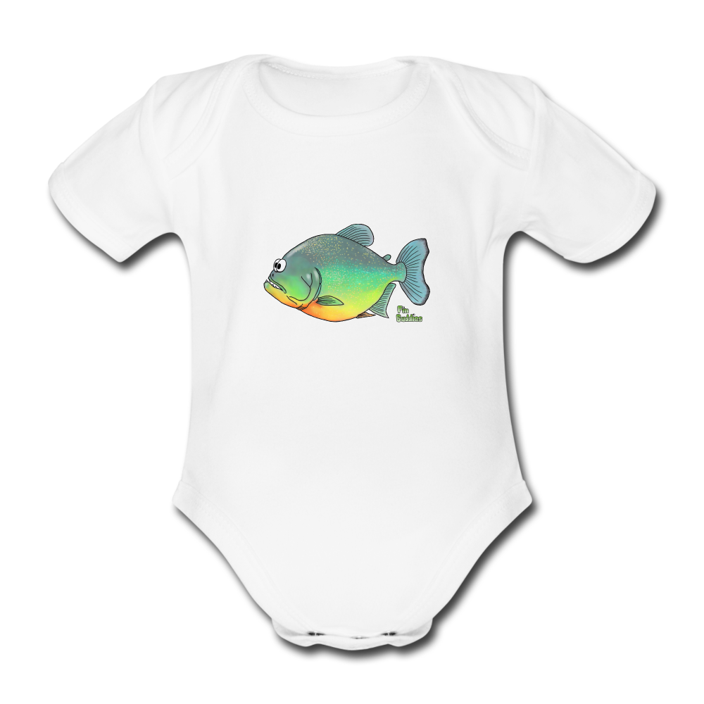 Piranha - Baby Bio-Kurzarm-Body - Weiß