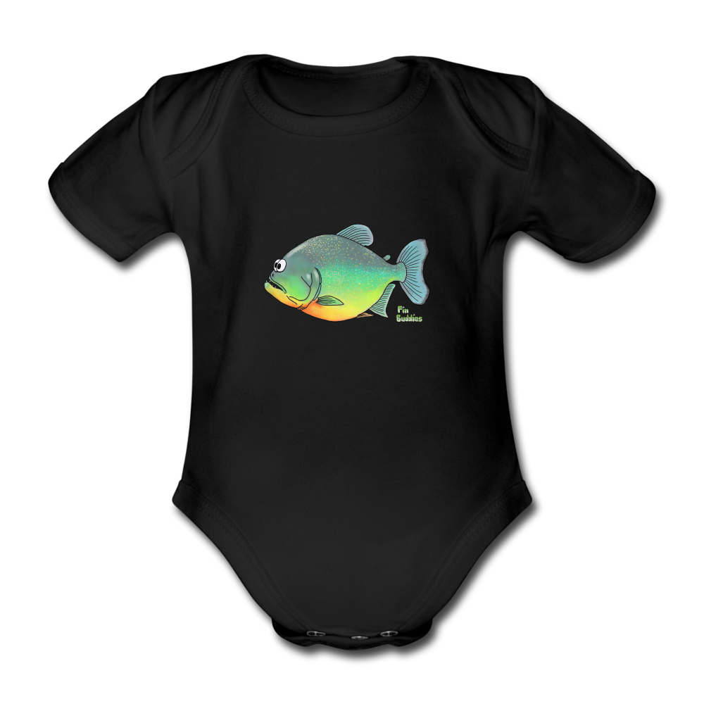 Piranha - Baby Bio-Kurzarm-Body - Schwarz