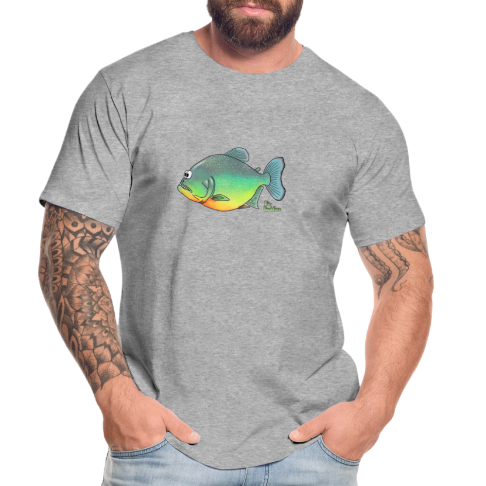 Piranha - Männer Premium Bio T-Shirt - Grau meliert