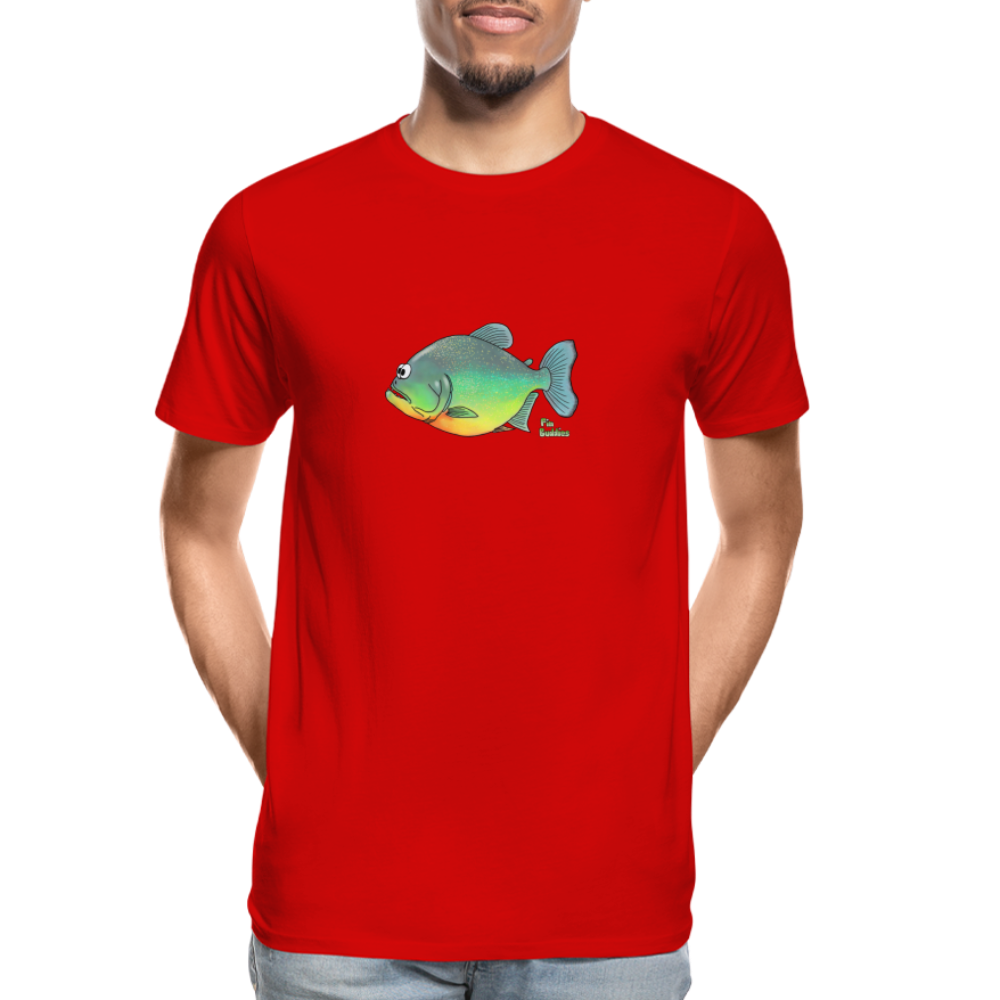 Piranha - Männer Premium Bio T-Shirt - Rot
