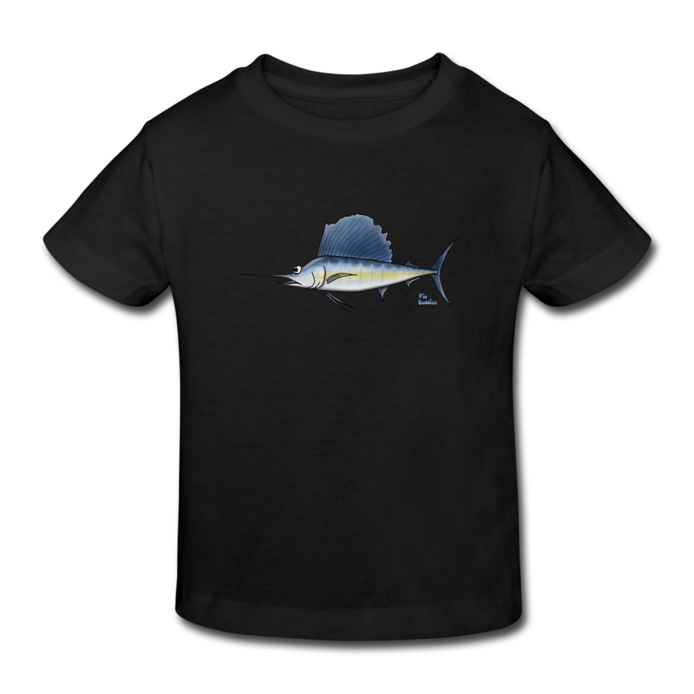 Segelfisch / Sailfisch - Kinder Bio-T-Shirt - Schwarz