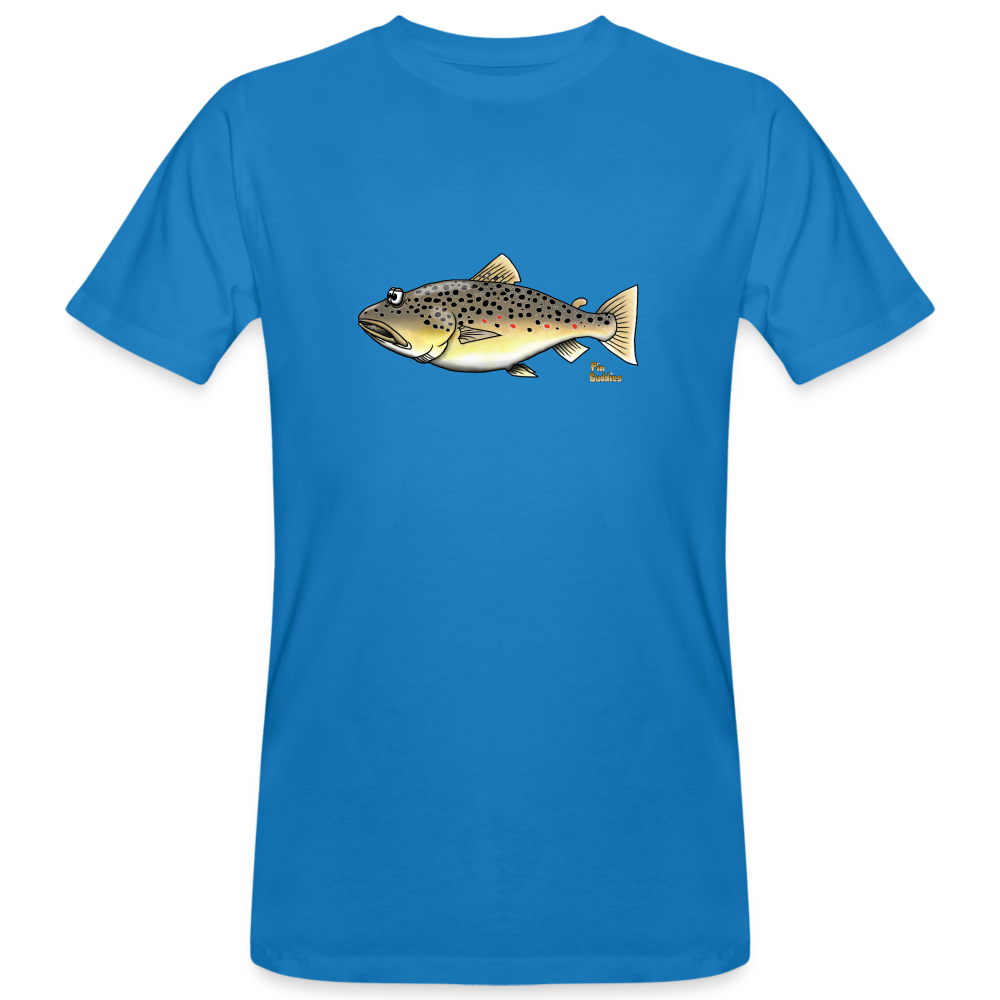 Bachforelle - Männer Bio-T-Shirt - Pfauenblau