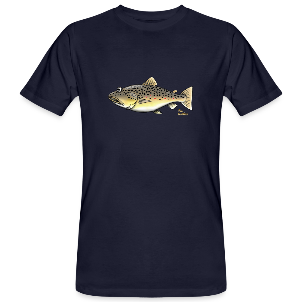 Bachforelle - Männer Bio-T-Shirt - Navy