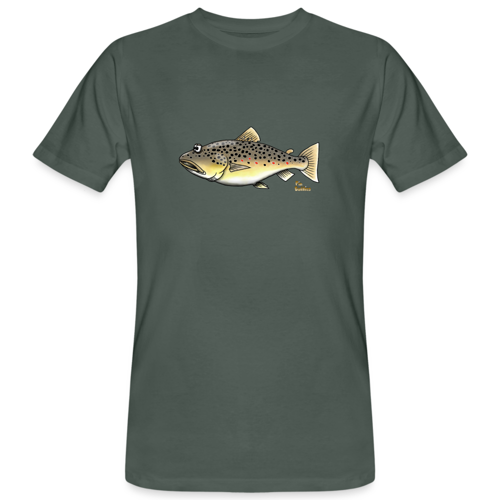Bachforelle - Männer Bio-T-Shirt - Graugrün