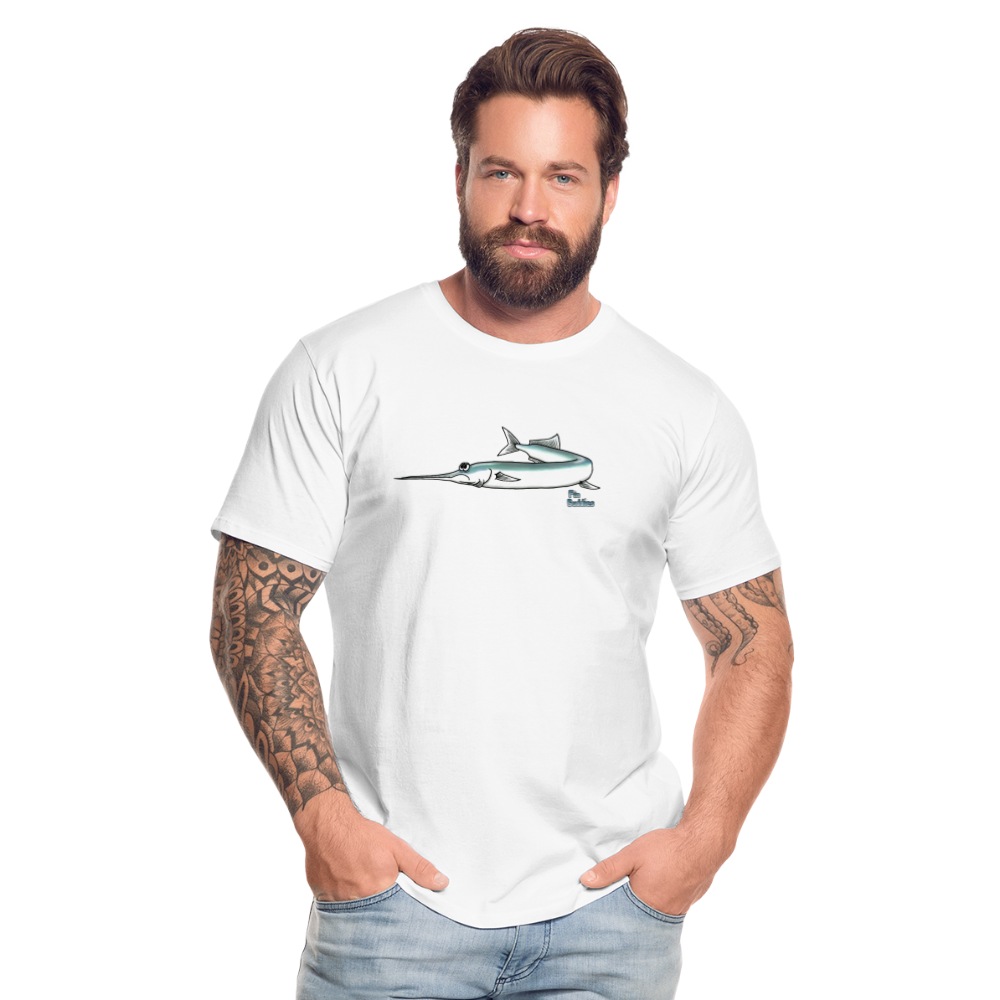 Hornhecht - Männer Premium Bio T-Shirt - weiß