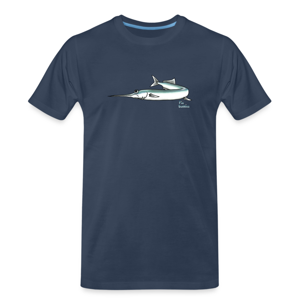 Hornhecht - Männer Premium Bio T-Shirt - Navy